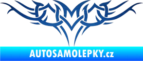 Samolepka Tetování 021 škrábaný kov modrý