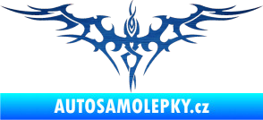 Samolepka Tetování 024 škrábaný kov modrý