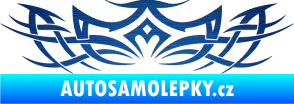 Samolepka Tetování 027 škrábaný kov modrý