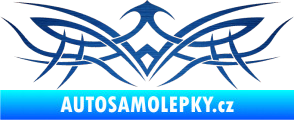 Samolepka Tetování 033 škrábaný kov modrý