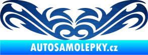 Samolepka Tetování 036 škrábaný kov modrý