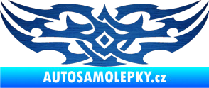 Samolepka Tetování 037 škrábaný kov modrý