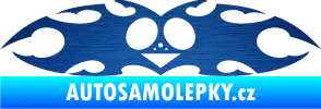 Samolepka Tetování 038 škrábaný kov modrý