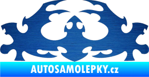 Samolepka Tetování 039 škrábaný kov modrý