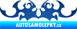 Samolepka Tetování 040 škrábaný kov modrý