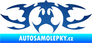 Samolepka Tetování 041 škrábaný kov modrý