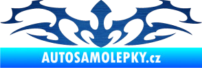 Samolepka Tetování 043 škrábaný kov modrý
