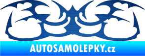 Samolepka Tetování 044 škrábaný kov modrý