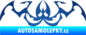 Samolepka Tetování 045 škrábaný kov modrý