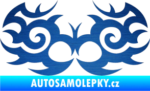 Samolepka Tetování 056 škrábaný kov modrý