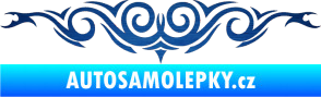 Samolepka Tetování 057 škrábaný kov modrý