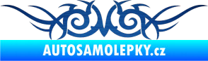 Samolepka Tetování 058 škrábaný kov modrý
