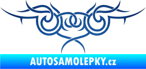Samolepka Tetování 059 škrábaný kov modrý