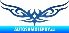 Samolepka Tetování 060 škrábaný kov modrý