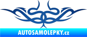 Samolepka Tetování 061 škrábaný kov modrý
