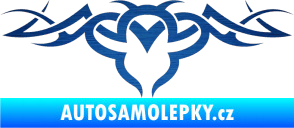 Samolepka Tetování 062 škrábaný kov modrý