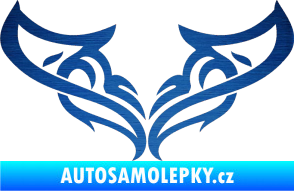 Samolepka Tetování 063 škrábaný kov modrý
