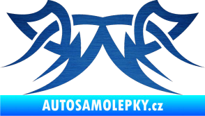 Samolepka Tetování 064 škrábaný kov modrý
