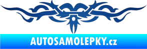 Samolepka Tetování 069 škrábaný kov modrý