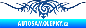 Samolepka Tetování 070 škrábaný kov modrý