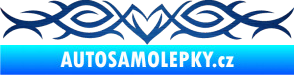 Samolepka Tetování 073 škrábaný kov modrý