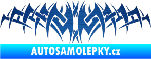 Samolepka Tetování 075 škrábaný kov modrý
