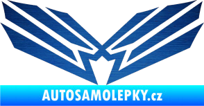Samolepka Tetování 077 škrábaný kov modrý
