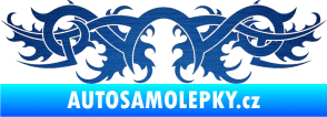 Samolepka Tetování 079 škrábaný kov modrý
