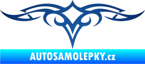 Samolepka Tetování 081 škrábaný kov modrý