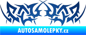 Samolepka Tetování 083 škrábaný kov modrý