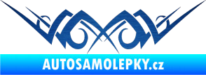 Samolepka Tetování 084 škrábaný kov modrý