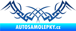 Samolepka Tetování 087 škrábaný kov modrý