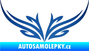 Samolepka Tetování 091 škrábaný kov modrý