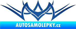 Samolepka Tetování 094 škrábaný kov modrý