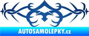 Samolepka Tetování 099 škrábaný kov modrý