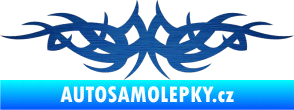 Samolepka Tetování 108 škrábaný kov modrý