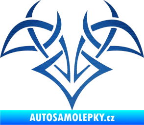 Samolepka Tetování 124 škrábaný kov modrý