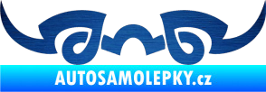 Samolepka Tetování 127 škrábaný kov modrý