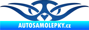 Samolepka Tetování 128 škrábaný kov modrý
