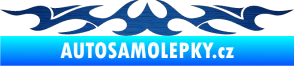 Samolepka Tetování 131 škrábaný kov modrý
