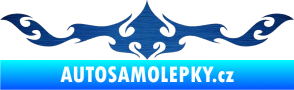 Samolepka Tetování 132 škrábaný kov modrý