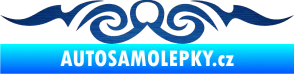 Samolepka Tetování 133 škrábaný kov modrý