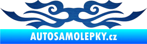 Samolepka Tetování 134 škrábaný kov modrý