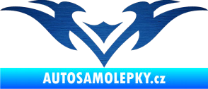Samolepka Tetování 136 škrábaný kov modrý