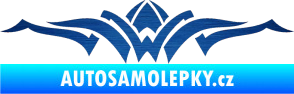 Samolepka Tetování 140 škrábaný kov modrý