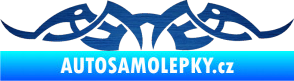 Samolepka Tetování 141 škrábaný kov modrý