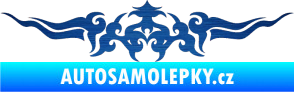 Samolepka Tetování 142 škrábaný kov modrý