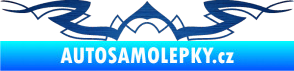 Samolepka Tetování 145 škrábaný kov modrý