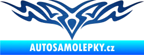 Samolepka Tetování 149 škrábaný kov modrý