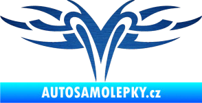 Samolepka Tetování 151 škrábaný kov modrý